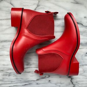 Kate Spade Red Ankle Rain Boots size 5